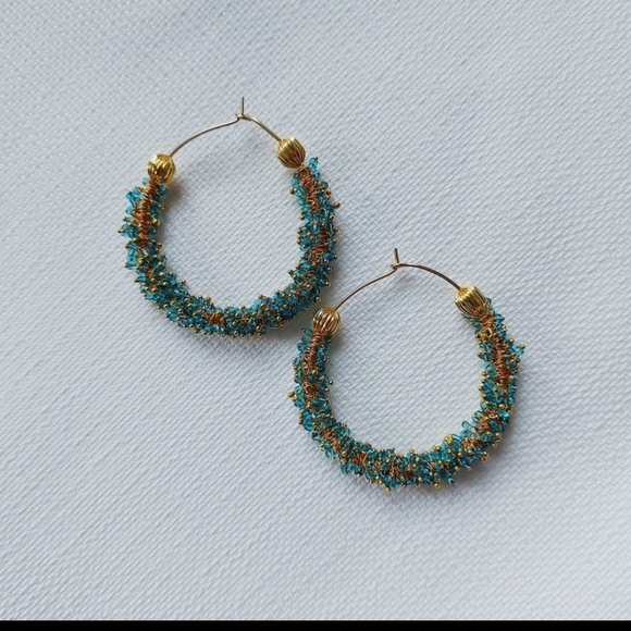 Handmade hoop earrings - Picture 4 of 5